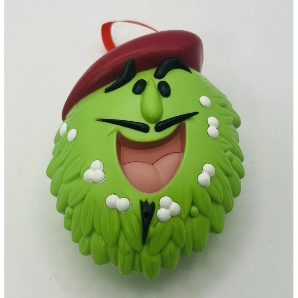Hallmark Hoppy Hops Talking Christmas Ornament Green Hop Red Beret 2012 Novelty